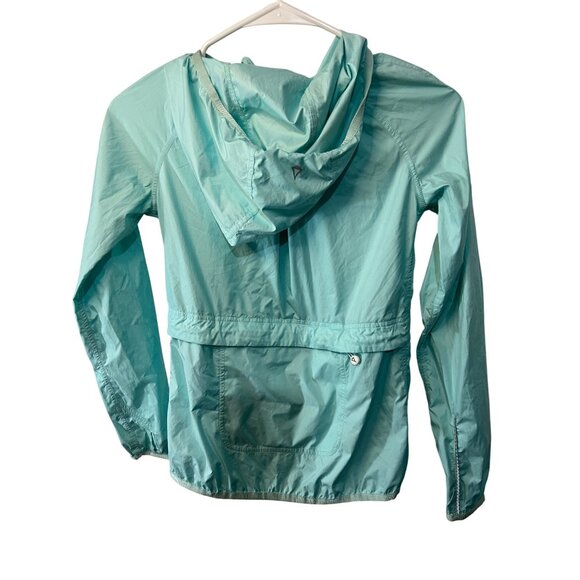 Iviva Light Blue Hooded Rain Jacket With Zipper Pockets Size 8 - Picture 3 of 12